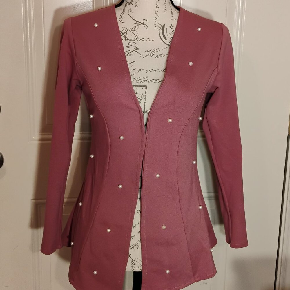 LG Jacket Women Size Small Color Pink & White